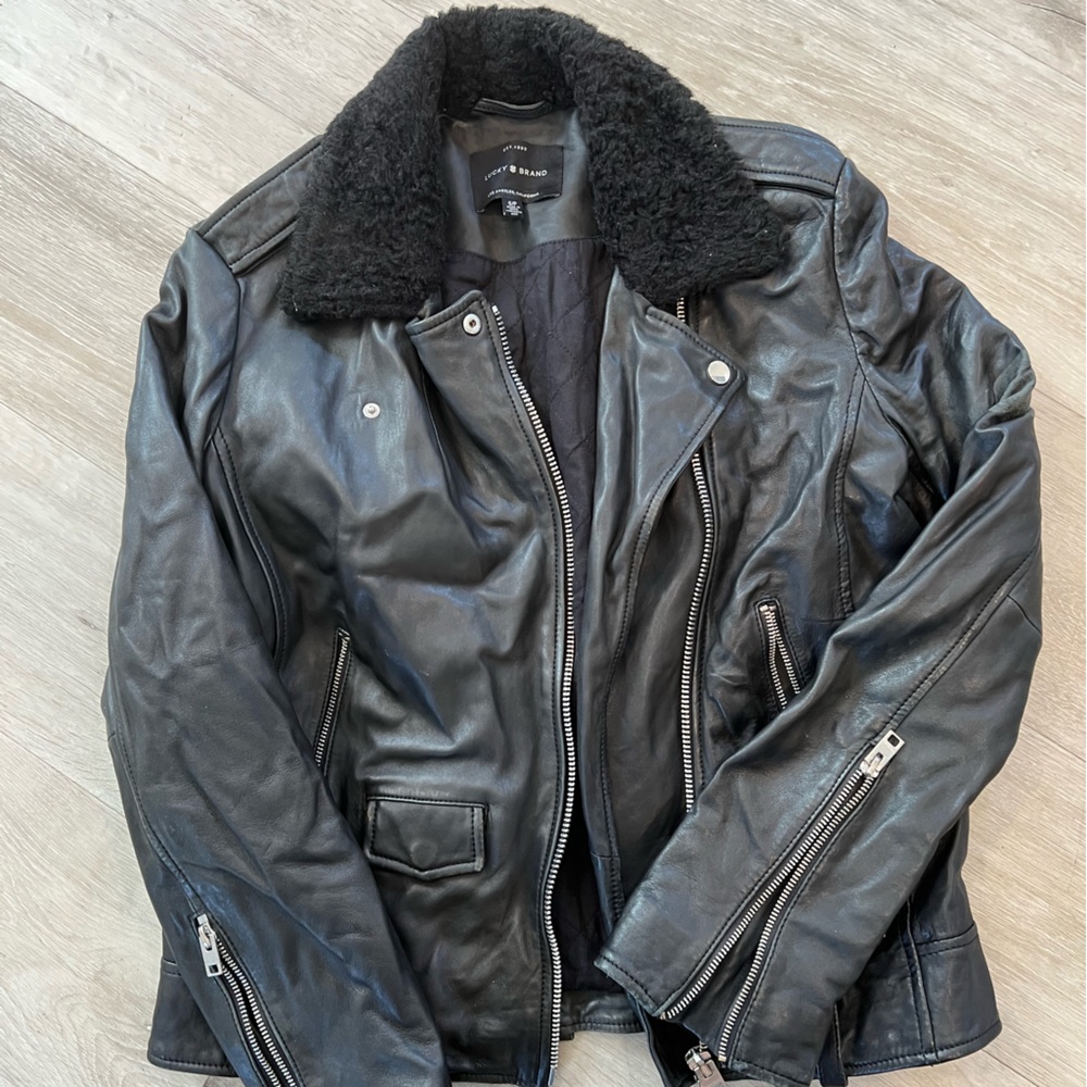 Lucky brand women’s leather jacket